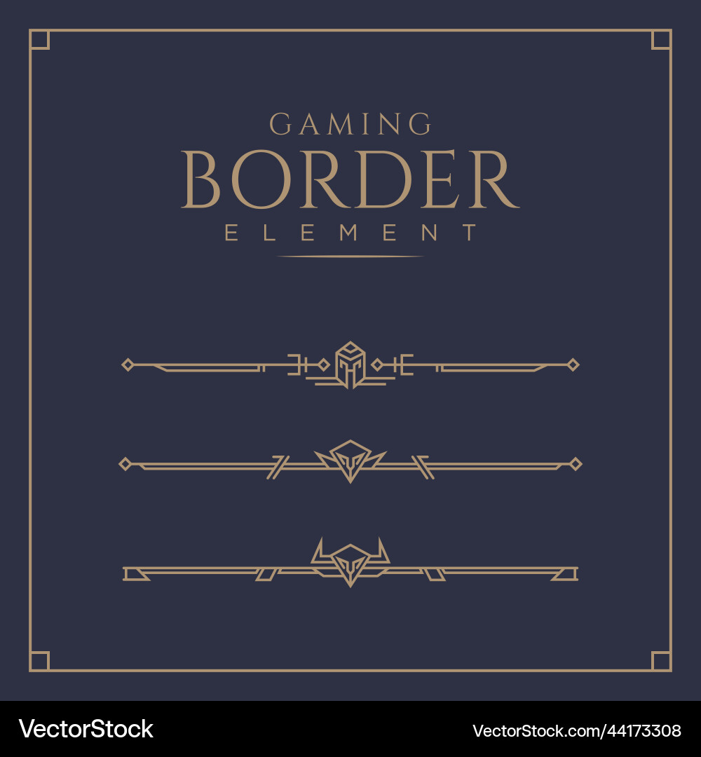 Set of live game streaming bottom overlay border vector image