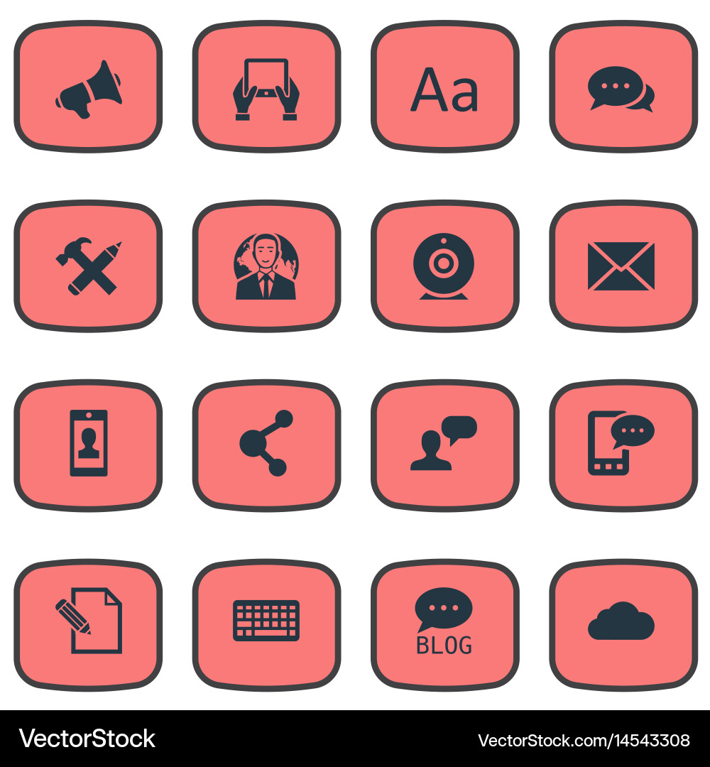 Set of simple user icons Vector Image