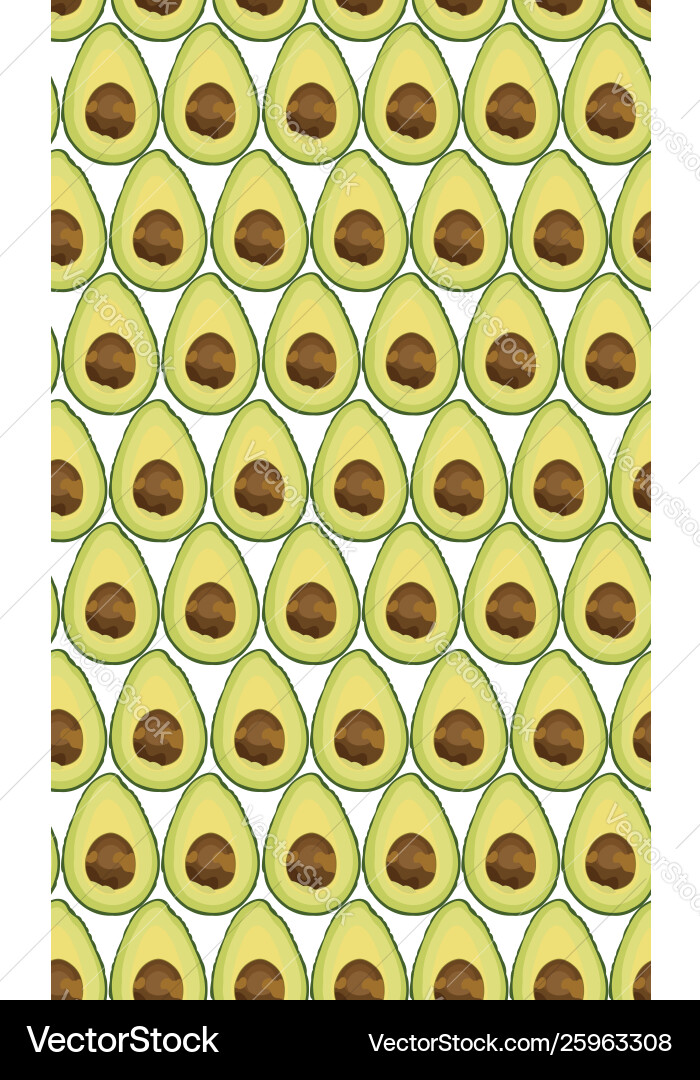 Sliced Avocado Pattern vector image