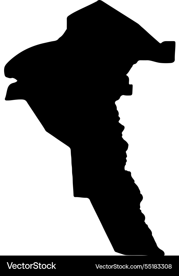 Unity s sudan silhouette map Vector Image