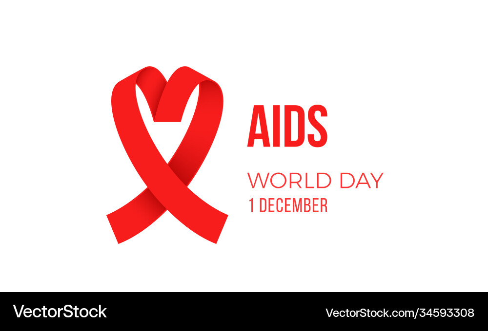 World AIDS Day Red Ribbon vector image