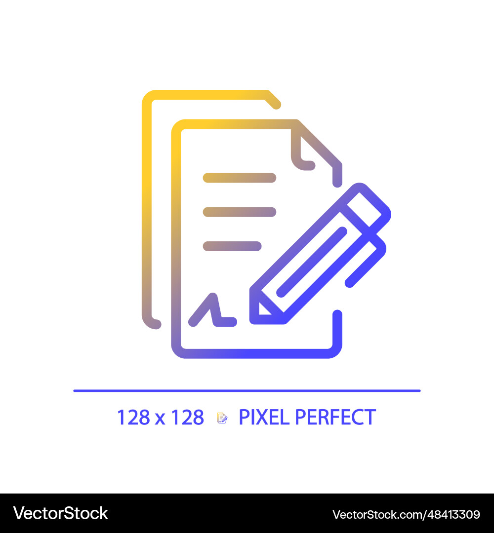 2d contract thin linear gradient icon 2d contract thin linear gradient icon vector image