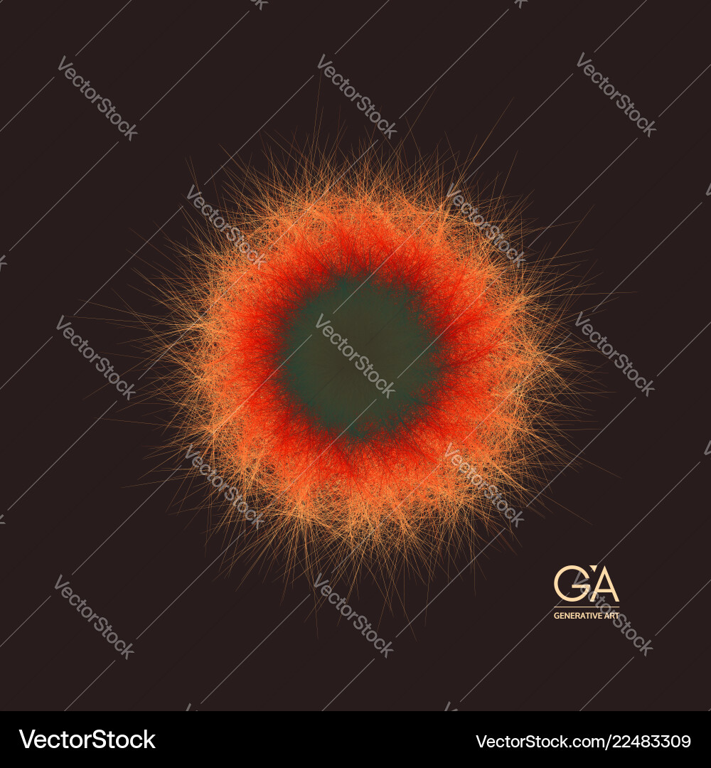 3d abstract element with prickles futuristic Vector Image