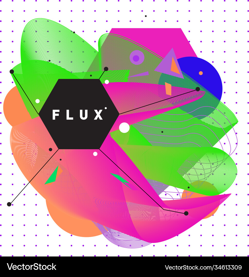 3d colorful wave background dynamic flux effect 3d colorful wave background dynamic flux effect vector image