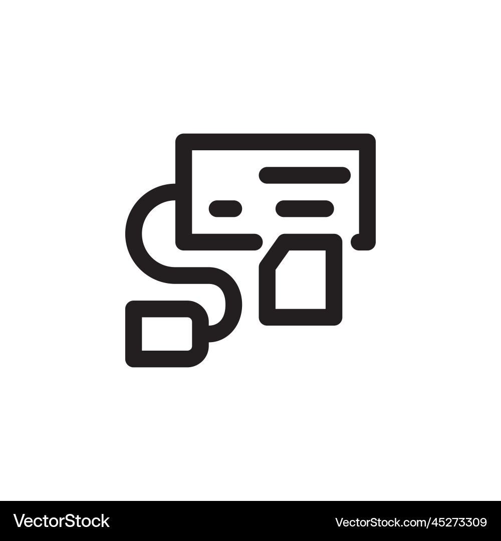 Card reader icon computer component outline Card reader icon computer component outline vector image