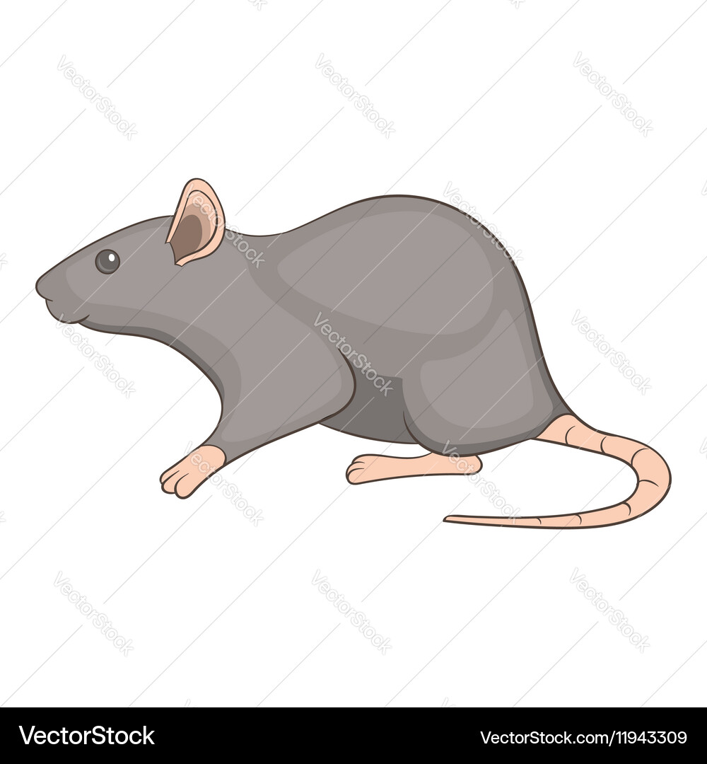 Cartoon Rat Icon Vector Image