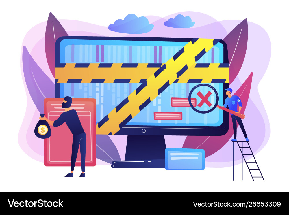 Computer forensics concept Computer forensics concept Vector Image