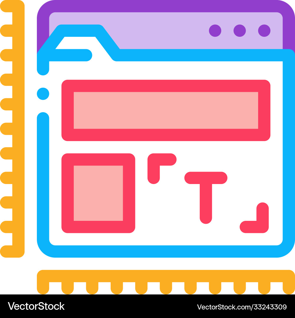 Creature and design web site icon outline Creature and design web site icon outline Vector Image