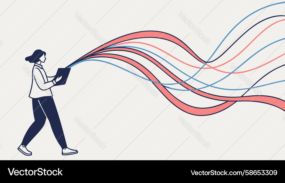 Data Flow Control Vector Image
