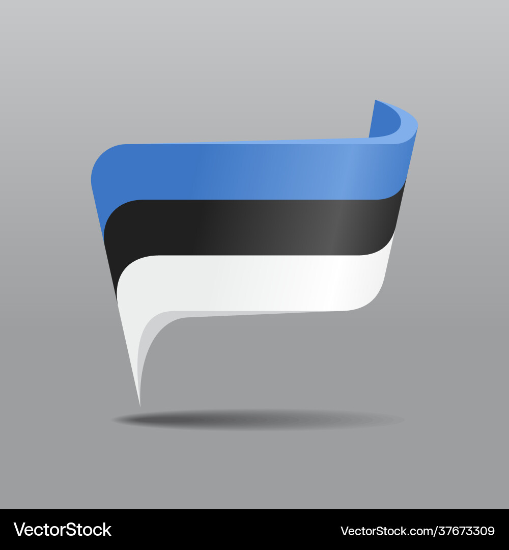 Estonian Flag Pointer Map Layout vektorbild
