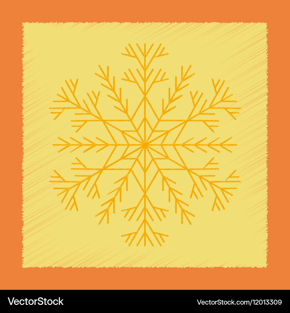 Flat shading style icon snowflake Vector Image