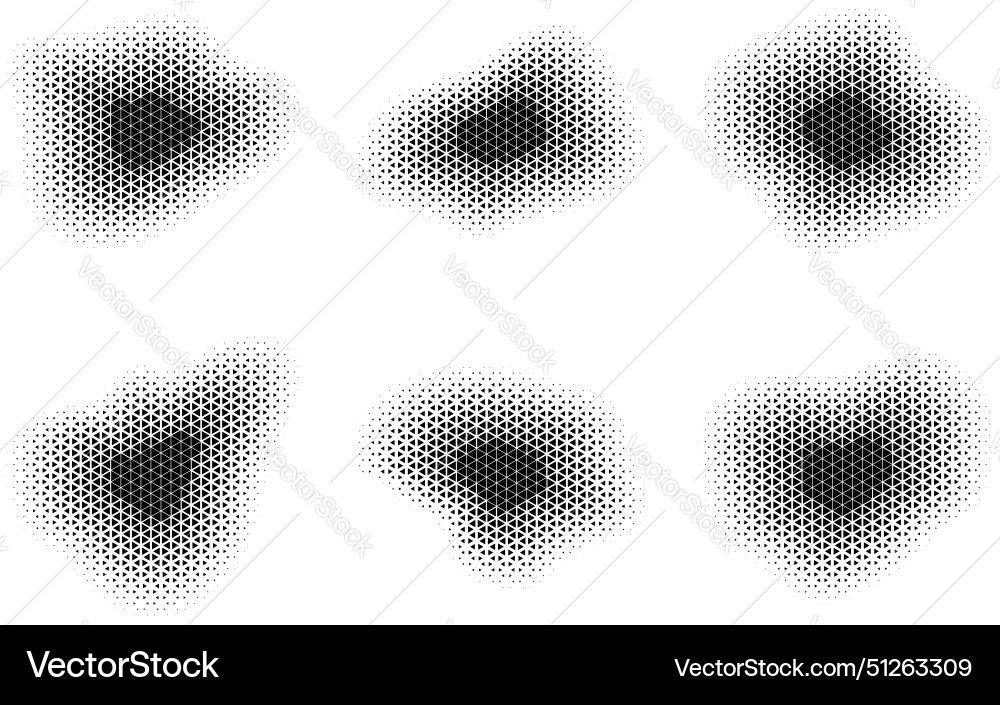 Halftone triangle pattern reprographic technique vector image