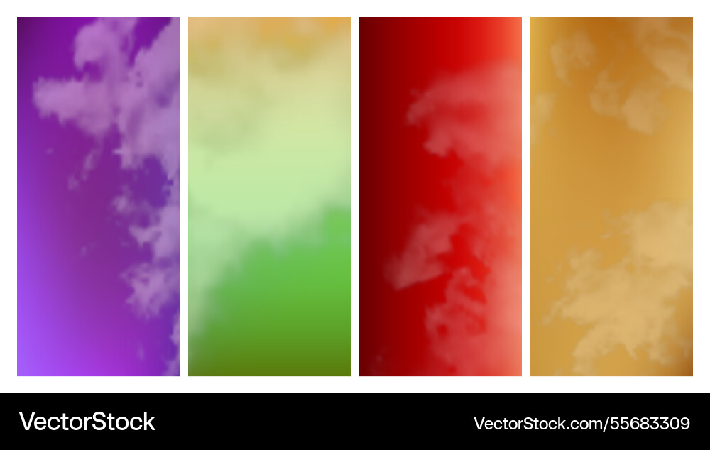 Modern colorful gradient background with clouds Modern colorful gradient background with clouds vector image