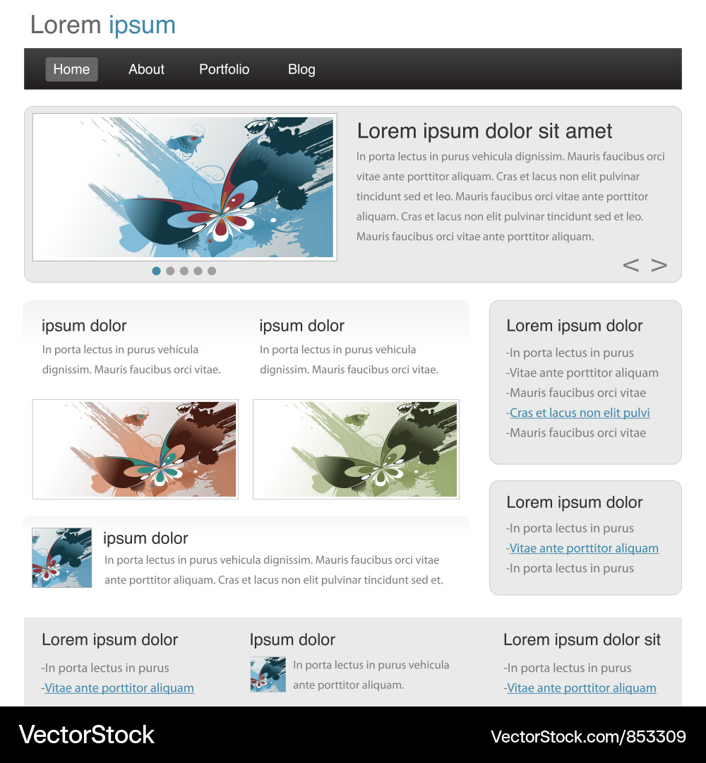 Modern website template Vector Image