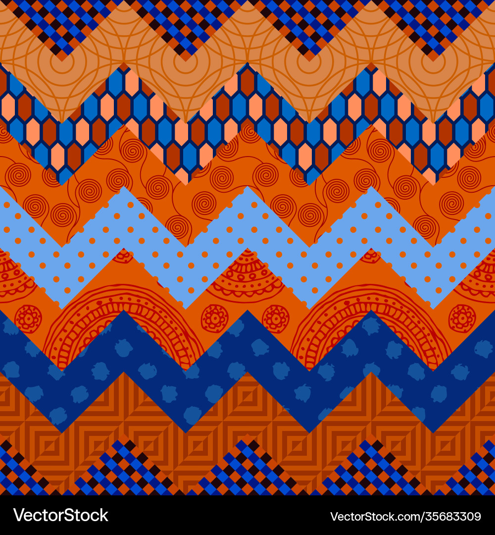 Patchwork textile pattern seamless quilting Vector Image