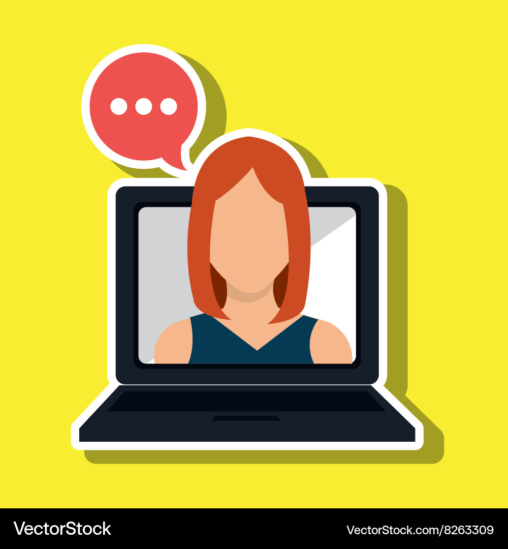 Portable computer design vector image