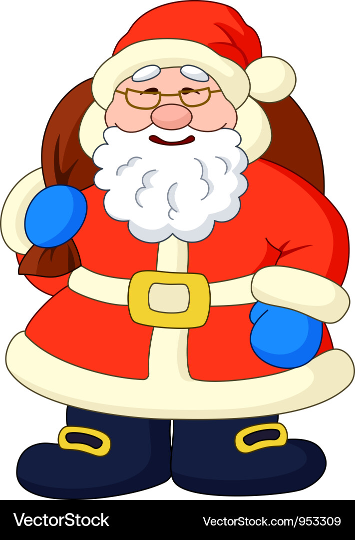 Santa claus with bag of gifts Vector Image