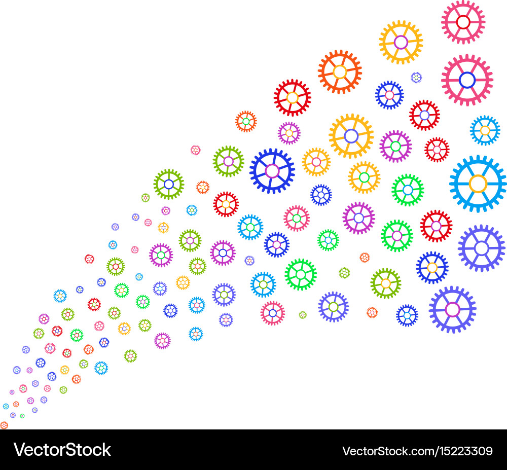 Source stream of clock wheel vector image