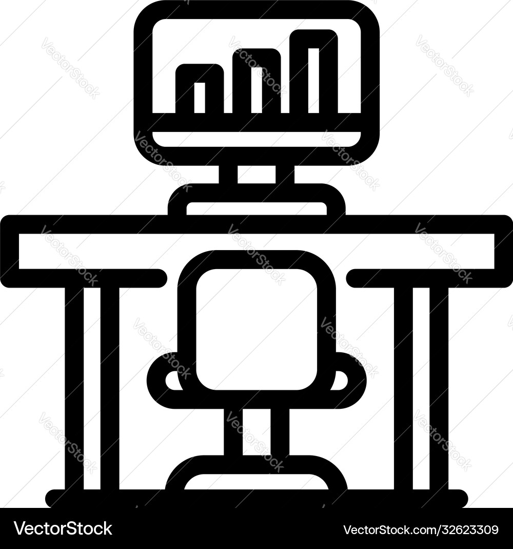 Trader home desktop icon outline style Trader home desktop icon outline style vector image