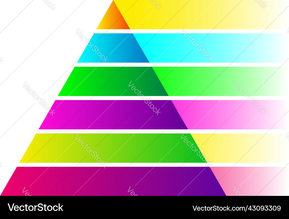 Triangle pyramid chart graph icon series Triangle pyramid chart graph icon series vector image