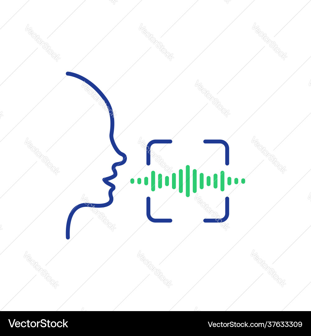 Voice Command Scan Icon vector image