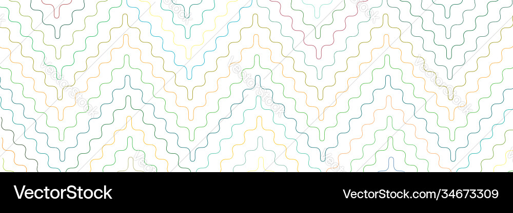 Wide rectangular format wavy waving zig-zag Wide rectangular format wavy waving zig-zag Vector Image