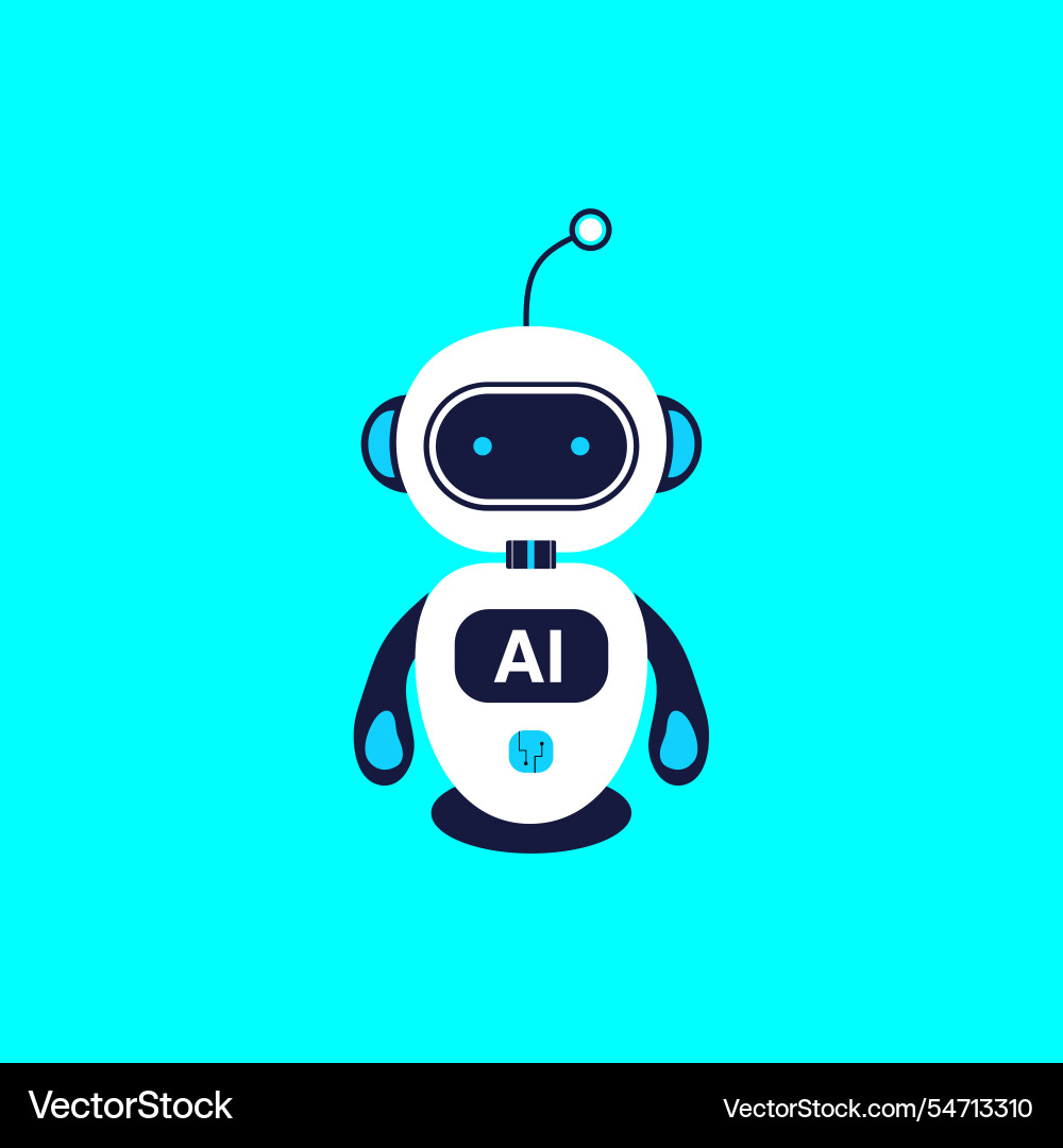 A playful ai robot A playful ai robot Vector Image