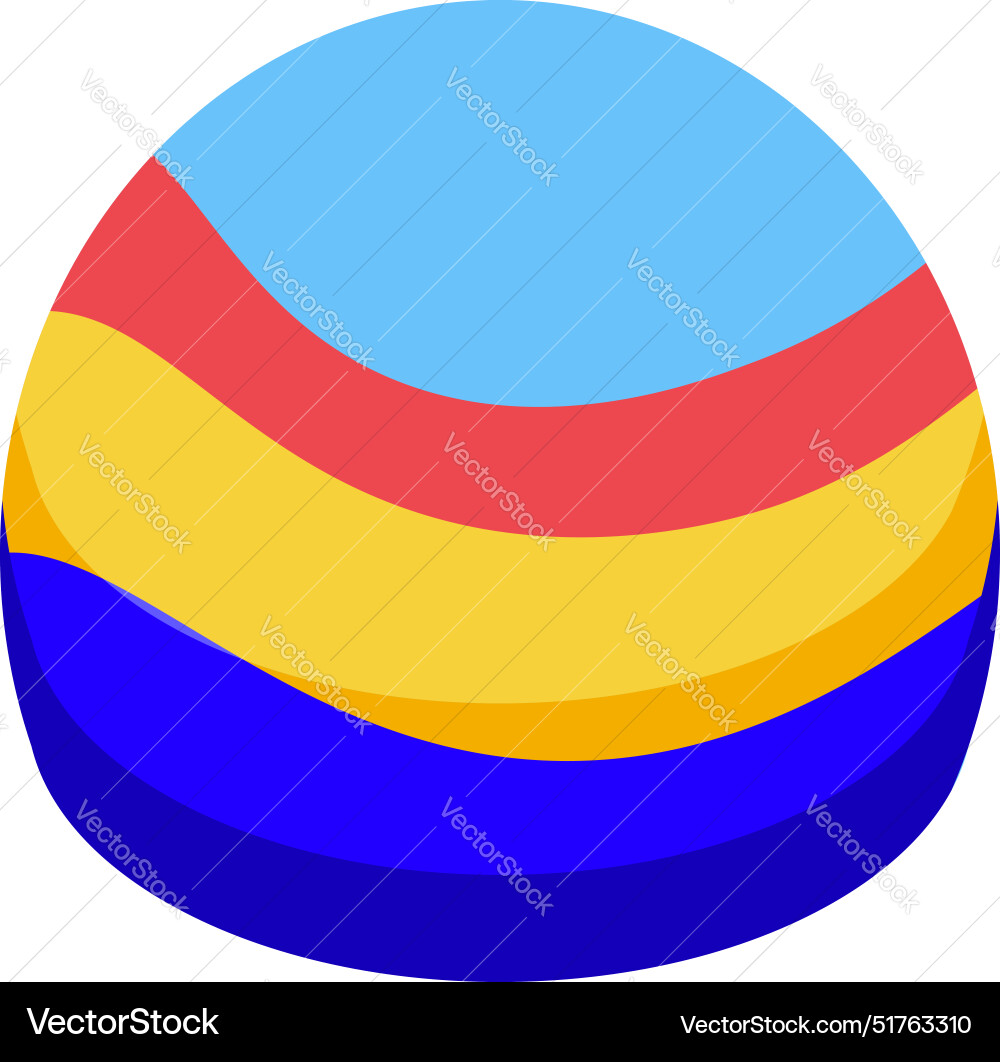 Abstract multicolored sphere floating with blue Abstract multicolored sphere floating with blue vector image