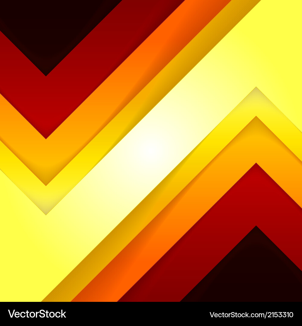 Abstract red and orange triangle shapes background vector image