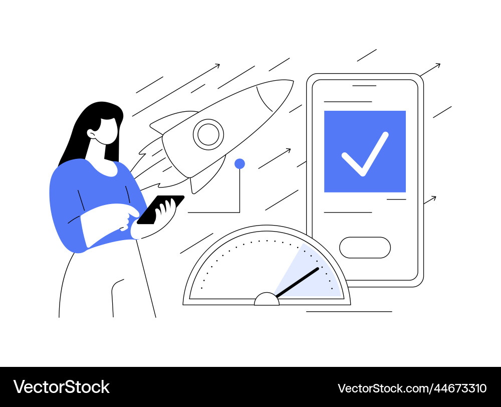 Accelerated mobile pages abstract concept Accelerated mobile pages abstract concept vector image