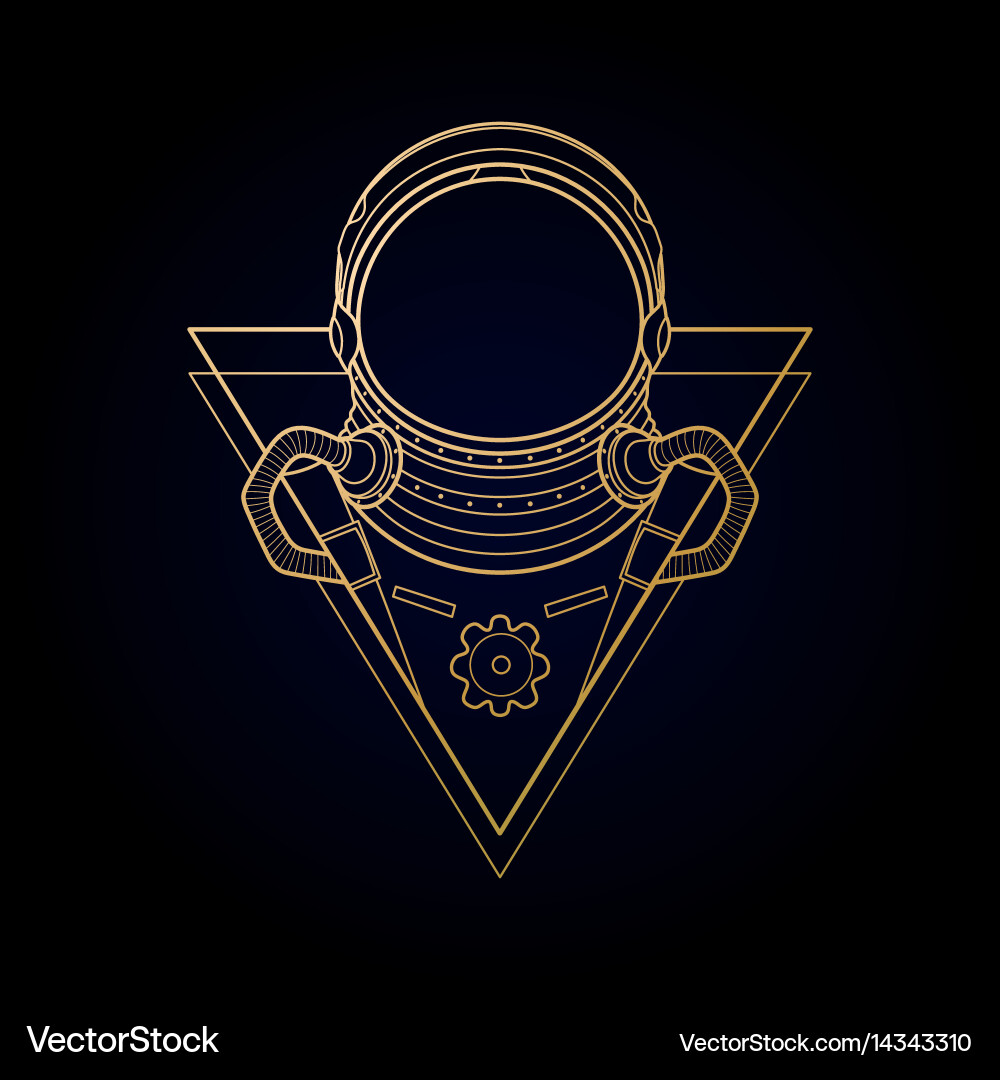 Astronaut in Triangular Form vector image