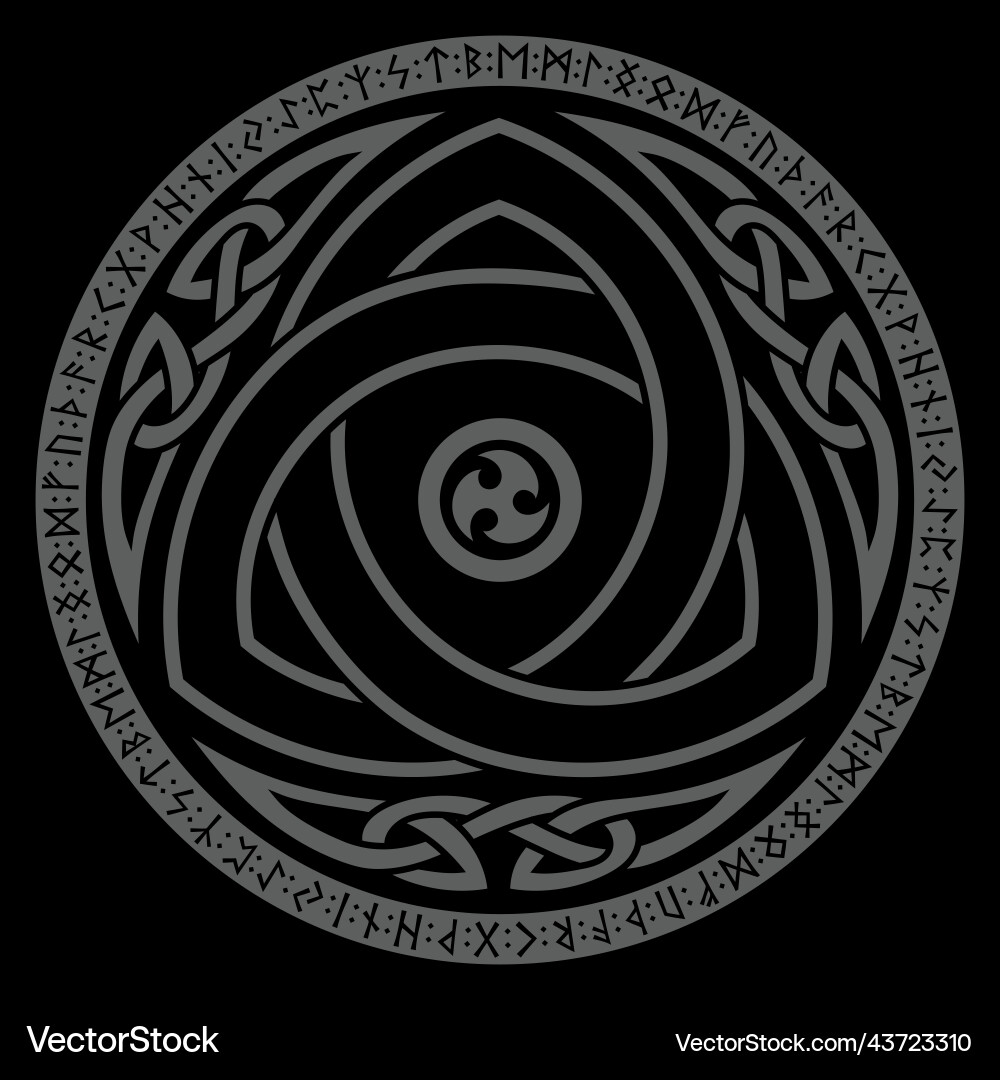Celtic Knot Circle Pattern vector image
