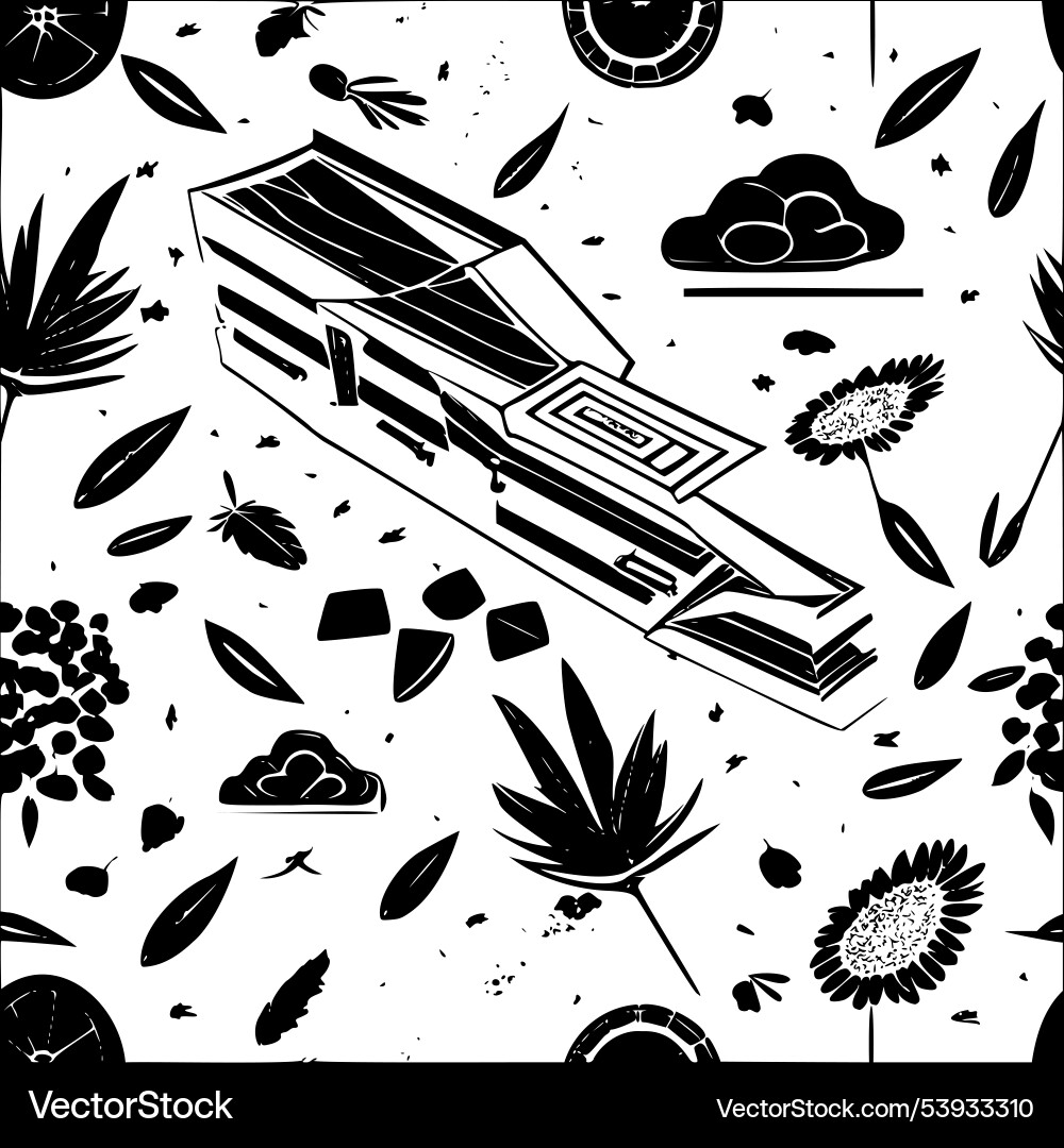 Coffin abstract pattern seamless Vector Image