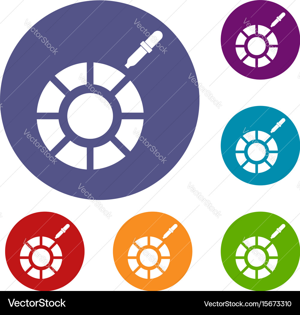 Color picker icons set vector image
