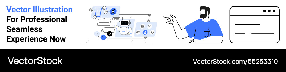 Digital workflow and user guide concept Digital workflow and user guide concept vector image