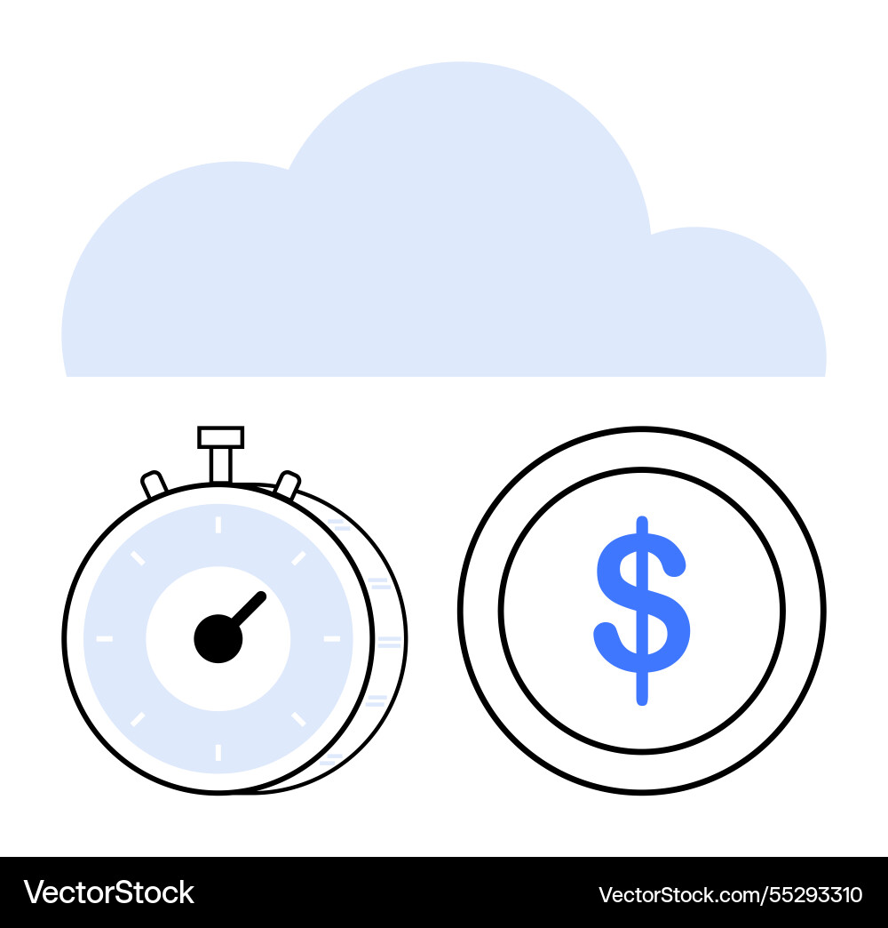 Efficient time management and cost optimization Efficient time management and cost optimization vector image