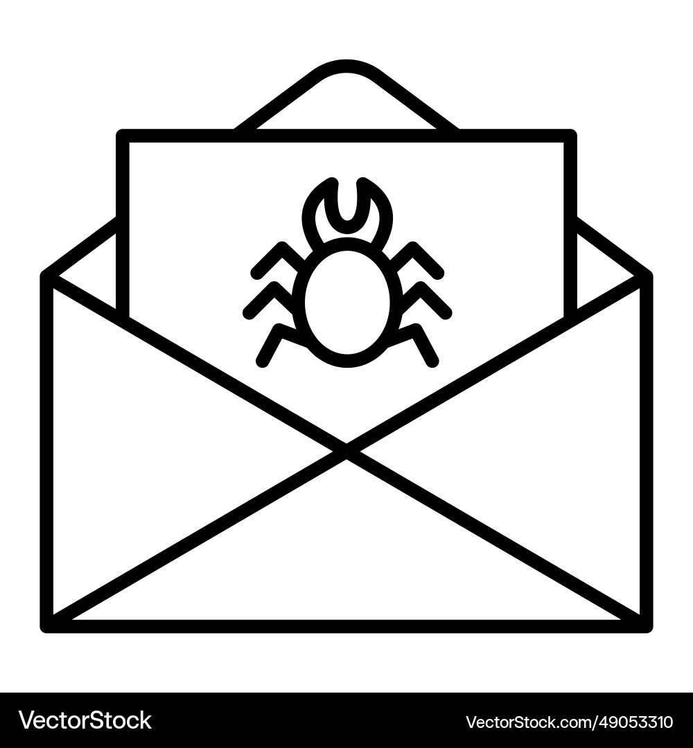 Email hacking icon Vector Image