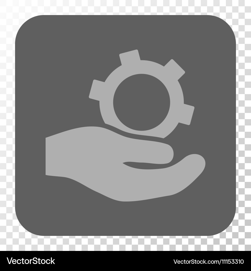 Engineering service rounded square button vector image