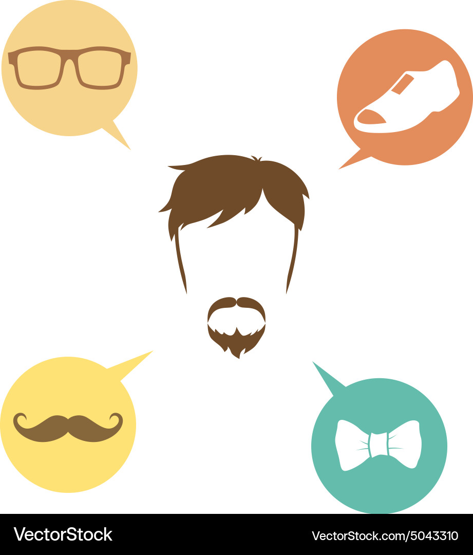 Hipster retro geek Vector Image