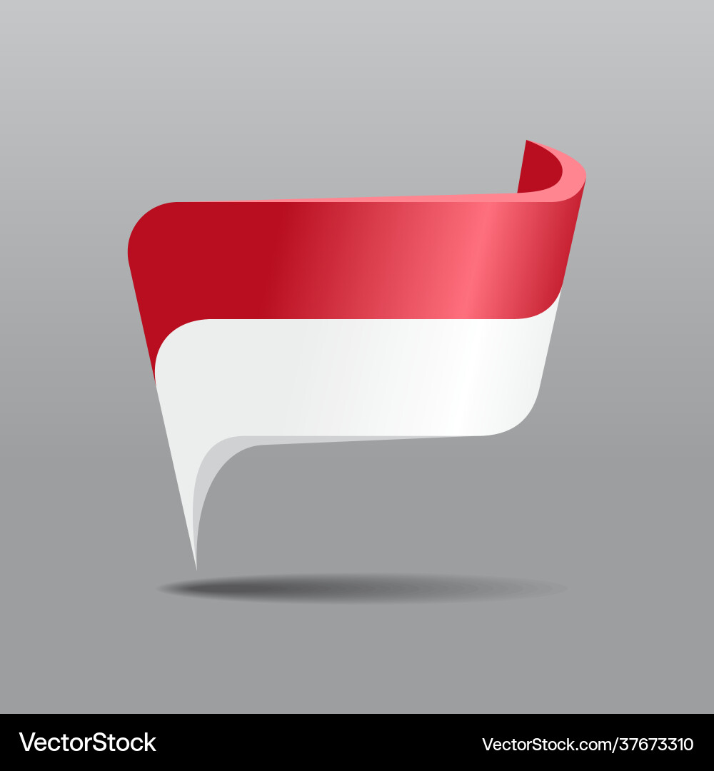 Indonesia Flag Pointer Layout Vector Image