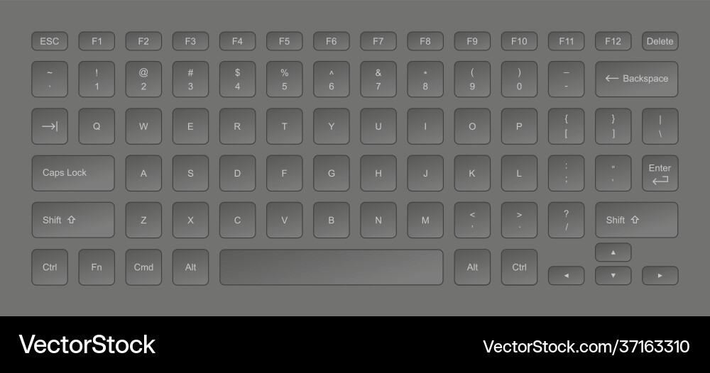 Laptop keyboard computer Vector Image