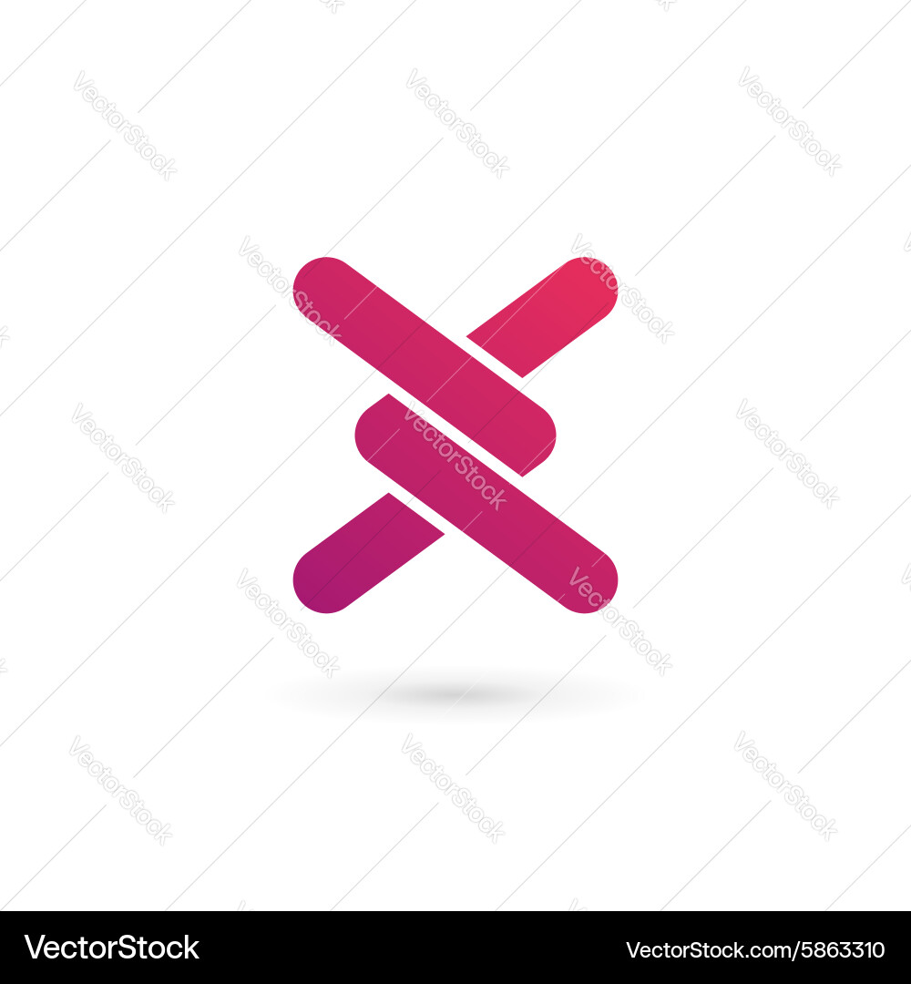 Letter x logo icon design template elements Vector Image