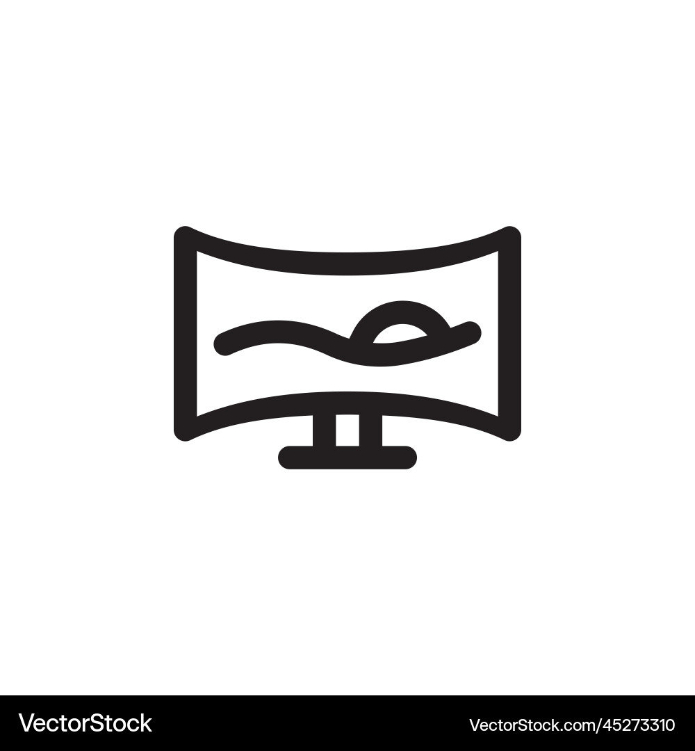 Monitor icon computer component outline Monitor icon computer component outline vector image