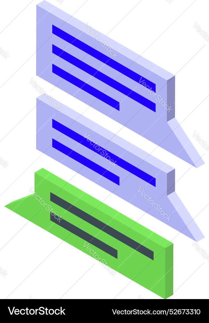 Online chatting with chat bubbles showing messages vector image