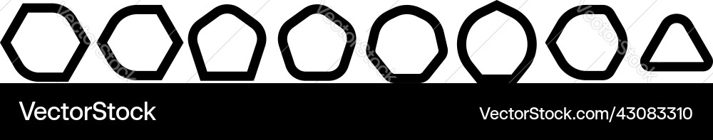 Polygon shape element with rounded corners Polygon shape element with rounded corners Vector Image