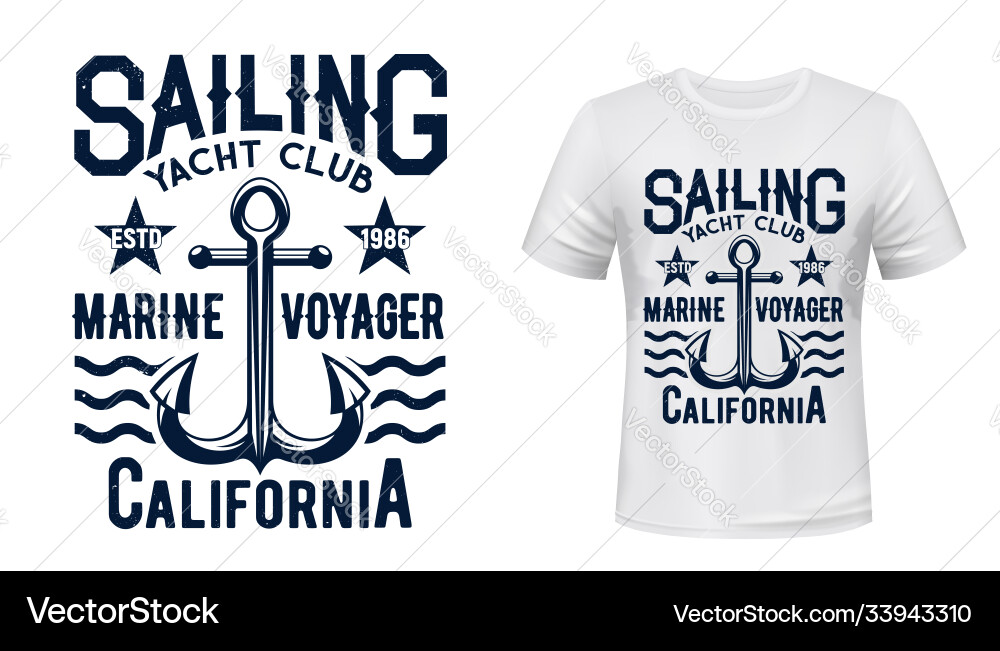Nautical Yacht Sailing Ocean Anchor Graphic T Shirt Nautical Yacht Sailing Ocean Anchor Graphic T Shirt