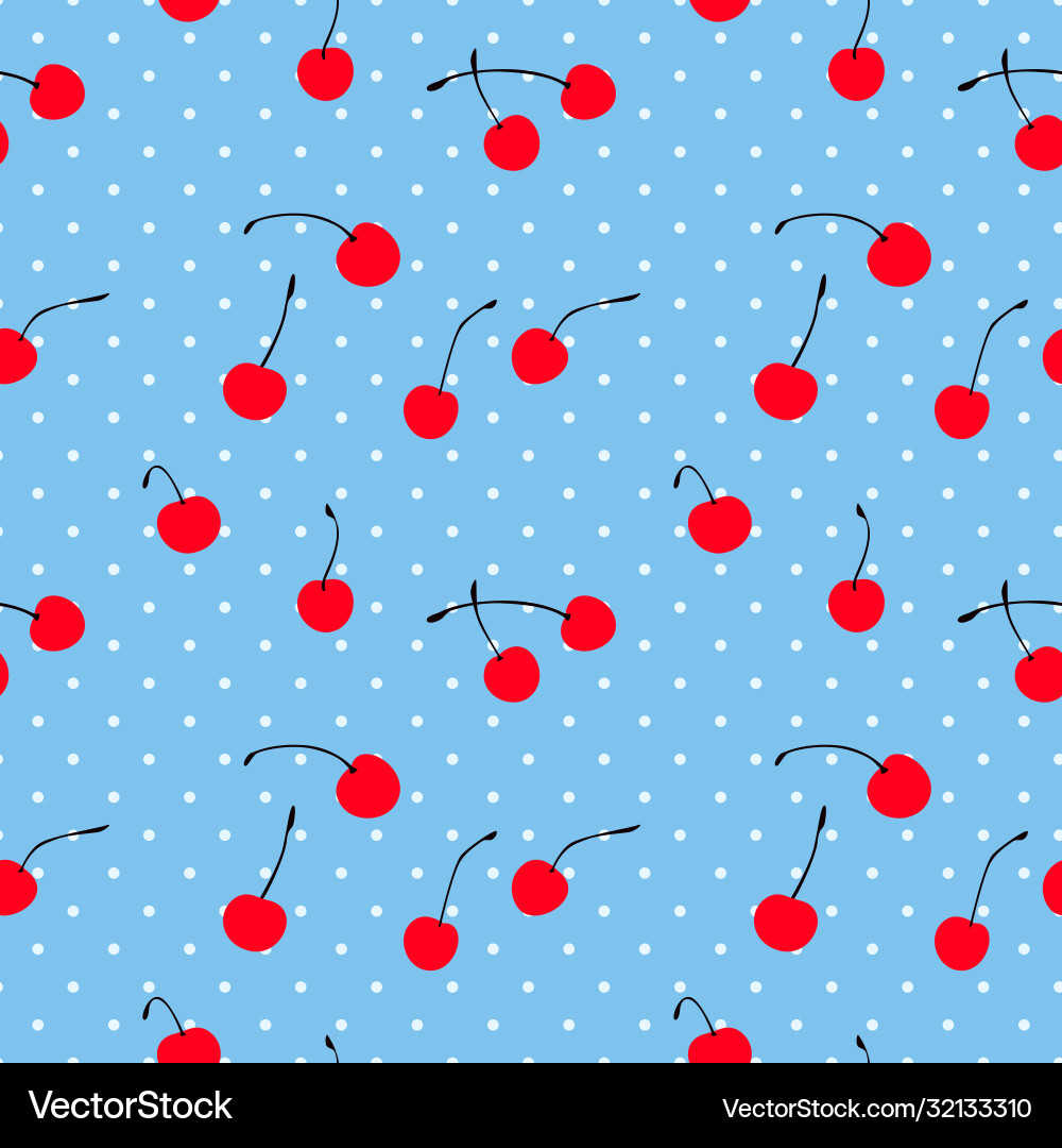 Seamless pattern with cherry Seamless pattern with cherry vector image