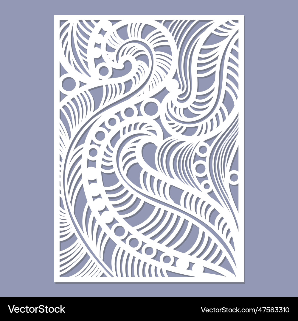 Template for laser cutting abstract forms Template for laser cutting abstract forms vector image