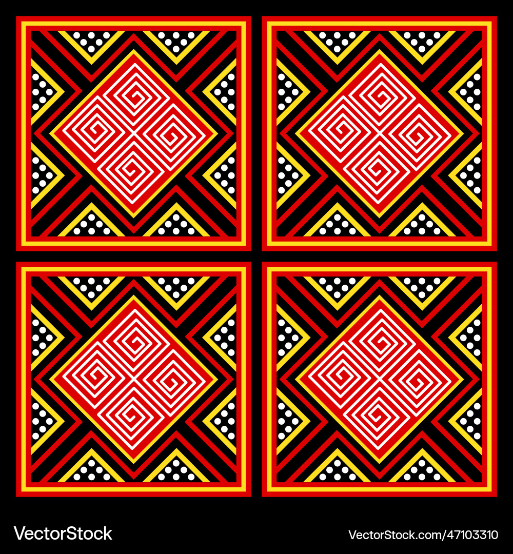 Traditional ethnic pattern from toraja indonesia Vector Image