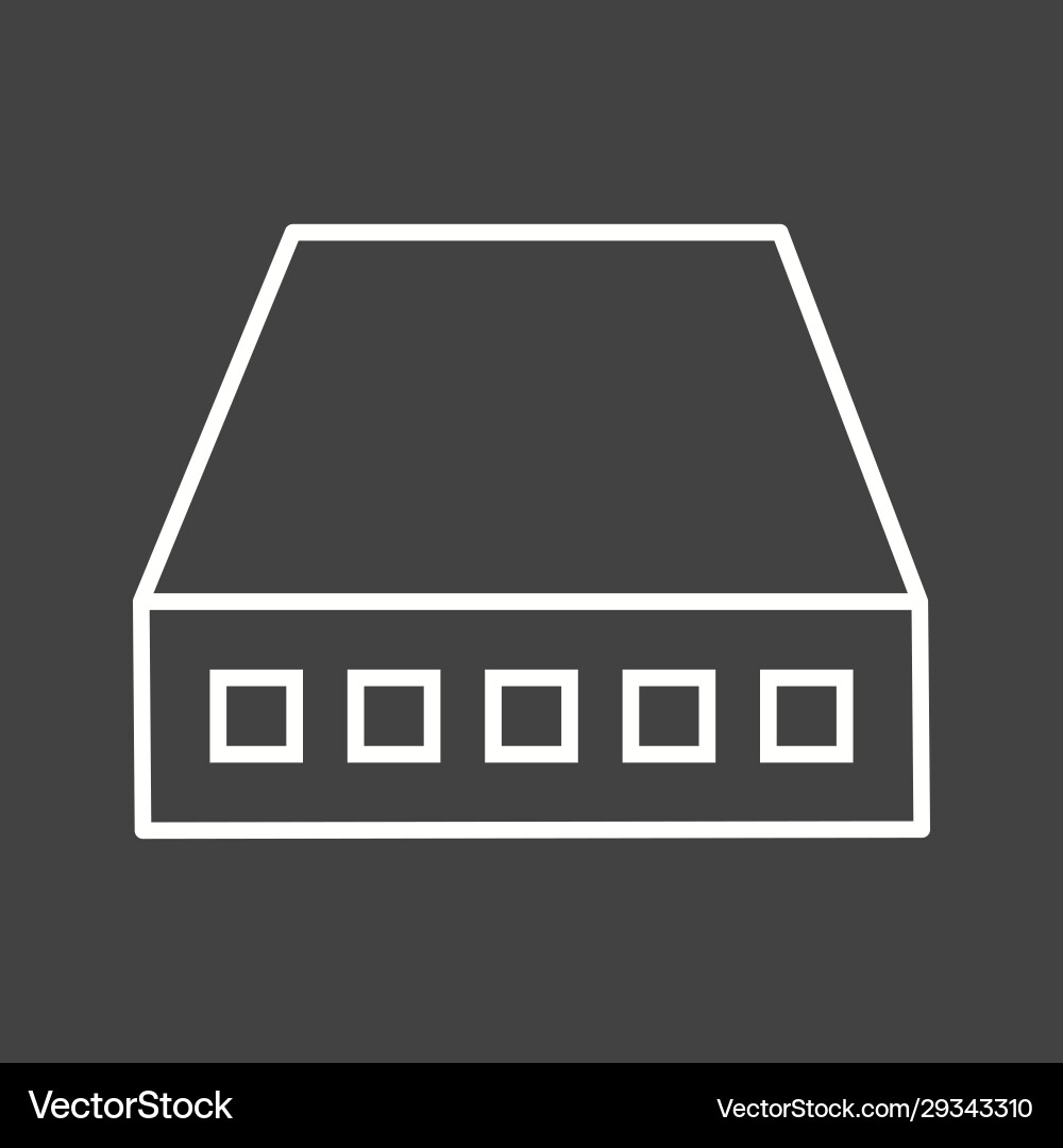 Unique network switch line icon vector image